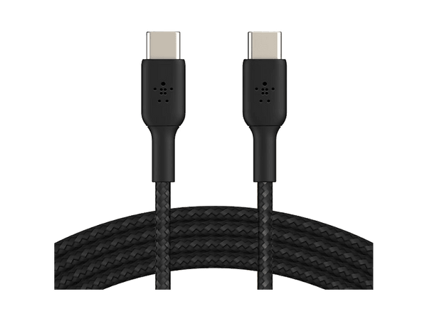 Cable USB - Belkin Cable trenzado USB-C a USB-C, 15cm, Compatibilidad Universal, 60W, Negro