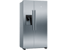 Frigorífico americano - Balay 3FAE494XE, No Frost, 178.7 cm, 562 l, Ancho especial 90 cm, Cajón BigBox, Inox