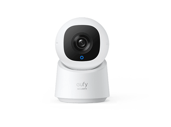 Cámara de vigilancia IP - Eufy C220, 2K, Función de visión nocturna, 360º, Blanco