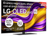 TV OLED 55 - LG OLED55G56LS, OLED 4K, Procesador Inteligente α11 AI Processor 4K Gen2, Smart TV, DVB-T2 (H.265), Rocky Black