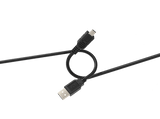 Cable USB - ISY IUC-1009, USB 2.0, USB-A a miniUSB, 1.5m, 480 Mbps, Negro