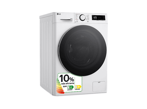 Lavadora secadora - LG F4DR6009A1W, Serie 600, 9 kg / 6 kg, 1400 rpm, 12 programas, AI Direct Drive™,  TurboWash™360˚, Blanco