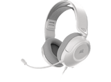 Auriculares gaming - Corsair HS35 V3, Con cable, Transductores de neodimio de 50 mm, Multiplataformas, Blanco