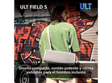 Altavoz inalámbrico - Sony ULT FIELD 5 (SRSULT50W), Bluetooth portátil, ULT POWER SOUND, 25 h, IP67, Resistente al agua, Correa, Con luces, Blanco