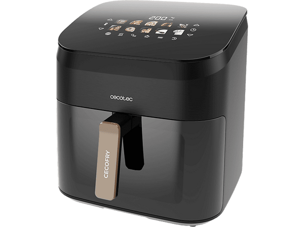 Freidora de aire - Cecotec Cecofry&Grill Smokin’ 8500, 2200W, 8.5L, 10 menús, Ahumador, 3en1, Pizza Maker, Doble resistencia, Incluye chips de madera