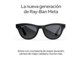 Gafas IA - Ray-Ban Meta Skyler (Gen 2), Negro brillante, Lentes polarizadas en grafito degradado, Talla estándar
