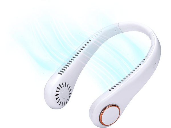 Ventilador de cuello - Koenic KHS 62325, Portátil, 5V, 5h Autonomía, USB, Blanco