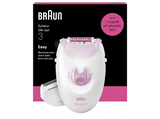 Depiladora - Braun Silk·épil 3 3-031, Depiladora de arranque con cable, Piel suave duradera, Cabezal rasuradora, Rosa