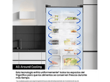 Frigorífico americano - Samsung Bespoke AI RS70F64KETEF, All Around Cooling, No Frost, 178.4 cm, 640 l, Dispensador agua y hielo, Inox