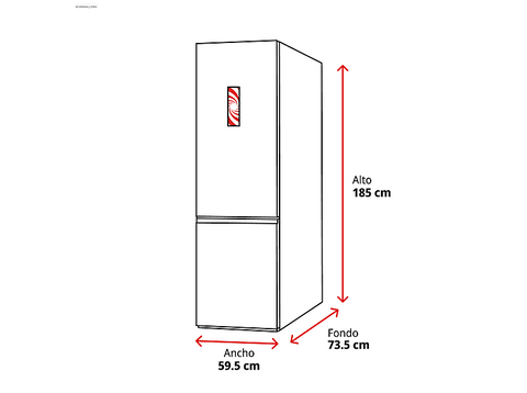 Frigorífico combi - Samsung RB33J3515S9/EF, All Around Cooling, No frost, 185 cm, 339 l, Acero inoxidable