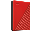 Disco duro externo 6TB - WD My Passport, Portátil, HDD, USB 3.2, Funciona con Chromebook, Rojo