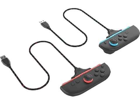 Cable de carga - Ardistel BlackFire Charge & Play Twin Pack, Para Joy-Con 2 de Nintendo Switch 2, 3 metros, Negro