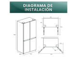 Frigorífico americano - Hisense RQ5P605NSVE, No Frost, 190 cm, 591 L, Kitchen Fit, Cajón de vacío, Inox
