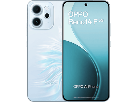 Móvil - OPPO Reno14F, Opal Blue, 256GB, 8GB RAM, 6.57