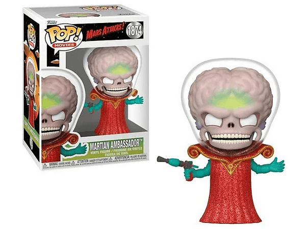 Figura Funko Pop! - Movies: Mars Attacks! Martian Ambassador, 9 cm, Vinilo