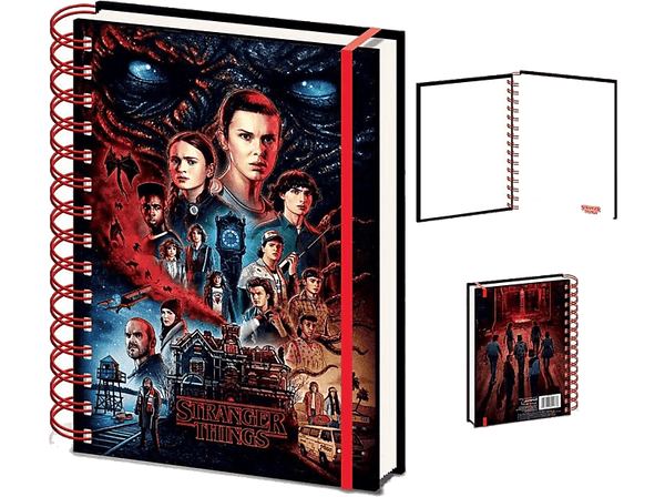 Libreta - Pyramid Stranger Things 4 Wiro Notebook A5 Red Vecna, Encuadernación en espiral