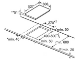 Placa modular - Bosch PIB375FB1E, 2 zonas, Inducción, 21 cm, Negro