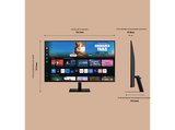 Monitor - Samsung Smart M5 LS32DM500EUXEN, 32, Full-HD, 4 ms, 60 Hz, WiFi, Bluetooth, Negro