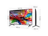 TV QNED MiniLED75 - LG 75QNED92A6A, UHD 4K, Procesador Inteligente α8 AI Processor 4K Gen2, Smart TV, DVB-T2 (H.265), Negro