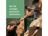 Afeitadora corporal - Philips MG9558/15, 15 Accesorios, 120 min Autonomía, Cara, Cabeza y Cuerpo, Peine-guía de precisión de alta calidad, Gris