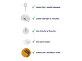 Atrapamosquitos - Jata MOST3555, Raqueta eléctrica antimosquitos, 2W, Plegable, inalámbrico, Blanco