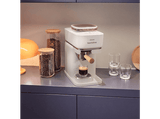Cafetera express - Philips BAR302/20, De grano, Molinillo cerámico, 16 bares, Depósito 1,2 L, Blanca con portafiltro madera, Espresso en menos de 60 s