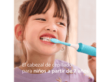 Recambio para cepillo dental - Philips Sonicare For Kids HX6044/90, x4 Cabezales de recambio, Diseñado para niños +7 años, Blanco