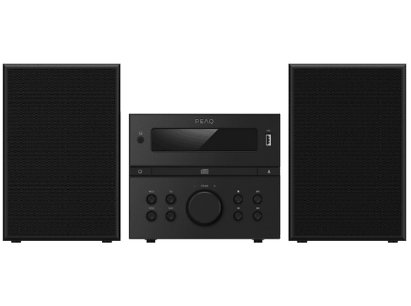 Microcadena - PEAQ PMS 350, Reproductor de CD y USB, 60 W, Negro