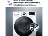 Lavadora carga frontal - LG F0P3CYV2W, 20 kg, 1000 rpm, 14 programas, TurboWash™ 360˚, Steam™, Blanco