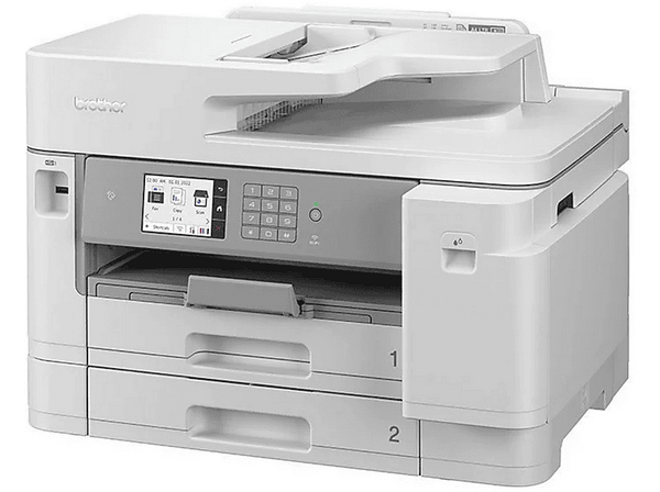 Impresora multifunción - Brother MFC-J5955DW, Tinta profesional, Impresión A3/ Dúplex automático A4, Blanco