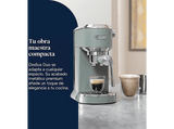 Cafetera express - De'Longhi EC890.GR Dedica Duo Cold Brew, 15 bar, 1450 W, 1.1 l, Capacidad para 2 tazas, Verde jade