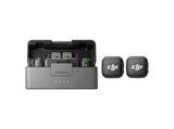 Micrófono - DJI MIC 3 (2 TX + 1 RX + Estuche de carga), Inalámbrico, Cancelación de ruido avanzada, 28h Autonomía, Negro