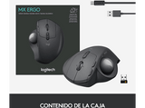 Ratón inalámbrico - Logitech MX Ergo RF inalámbrica + Bluetooth, Trackball, 380DPI, mano derecha