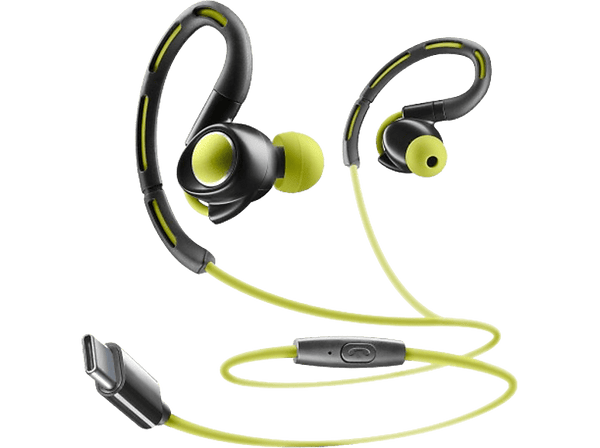 Auriculares deportivos - CellularLine SPORT,  Supraaurales, Bluetooth ,Micrófono, Universal, Amarillo