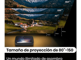 Proyector - Hisense PL2, 4k, 2700 lúmenes, Wi Fi, Dolby Atmos, HDR, Negro