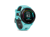 Reloj deportivo - Garmin Forerunner 265, Turquesa/Negro, 22mm, Pantalla Táctil AMOLED 1.3, 13 días Autonomía, Morning Report, 8GB