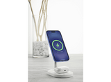 Cargador móvil inalámbrico - CellularLine, Mag Duo 2in1 Wireless Qi2.2, Estación de carga 25 W, Universal, Blanco
