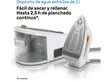 Centro de planchado - Braun CareStyle 3 IS3132WH, 2400 W, 2 l, 6 bar, 400 g/min potencia de vapor, Suela FreeGlide 3D, Blanco/Gris