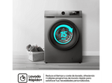 Lavadora carga frontal - Hisense WF1Q8041BT, 8 kg, 1400 Rpm, Función Vapor, Eficiencia A-20%, Gris