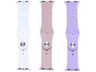 Pack Correas - Friendly License, Apple Watch 38/40/41 mm, Cierre click, Blanco, Violeta, Rosa