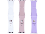 Pack Correas - Friendly License, Apple Watch 38/40/41 mm, Cierre click, Blanco, Violeta, Rosa