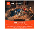 Barra de sonido - JBL Bar 1300MK2, Potencia 2470 W, 11.1.4, Dolby Atmos y DTS:X, Wifi, Subwoofer Inalámbrico, satélites desmontables sin cables, Negro
