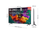 TV QNED Mini LED 75 - LG 75QNED85B6B, UHD 4K, Procesador Inteligente α8 AI Processor 4K Gen3, Smart TV, DVB-T2 (H.265), Negro