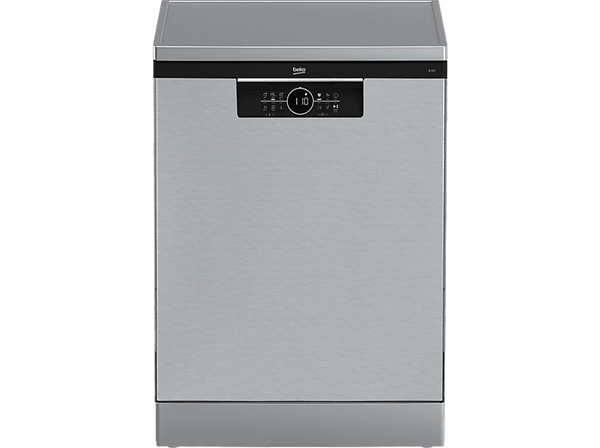 Lavavajillas - Beko BDFN27540X, 15 servicios, 7 programas, 60cm, Tercera bandeja, HomeWhiz App, WiFi, Inox