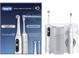 Centro de higiene dental - Oral-B Irrigador + Cepillo de dientes eléctrico iO6, 5 modos de limpieza y presión de agua, 4 chorros de agua, Blanco