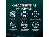 Frigorífico dos puertas - Hisense RT327N4AWE, Total No Frost, 167.6 cm, 249 l, Multi Air Flow, Motor Inverter, Blanco