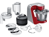 Robot amasador - Bosch MUM58720, 1000W de potencia, múltiples accesorios, rojo