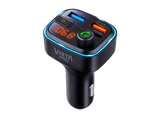 Transmisor FM - Vieta Pro Attach 2, USB-A y USB-C, Bluetooth 5.3, Bass Boost, Negro
