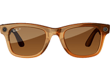 Gafas IA - Ray-Ban Meta, Wayfarer, Caramelo brillante transparente, Polarizadas en marrón