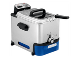 Freidora - Tefal FR8040, 2300 W, 3.5 l de aceite, 1.2 Kg de comida, Filtrado automático, Temporizador digital,  Negro, Acero inoxidable